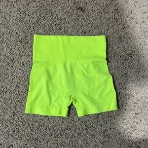 neon yellow amazon biker shorts
